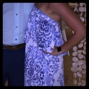 Show me your mumu small long maxi blue paisley